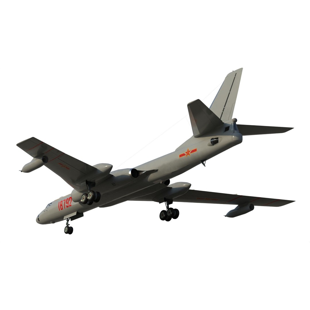 Xian H-6U 3D Model – Military Aircraft, FBX, PBR Textures - View 5