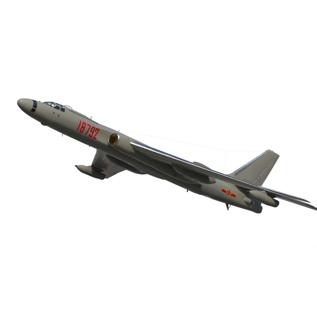 Xian H-6U 3D Model – Military Aircraft, FBX, PBR Textures - View 6