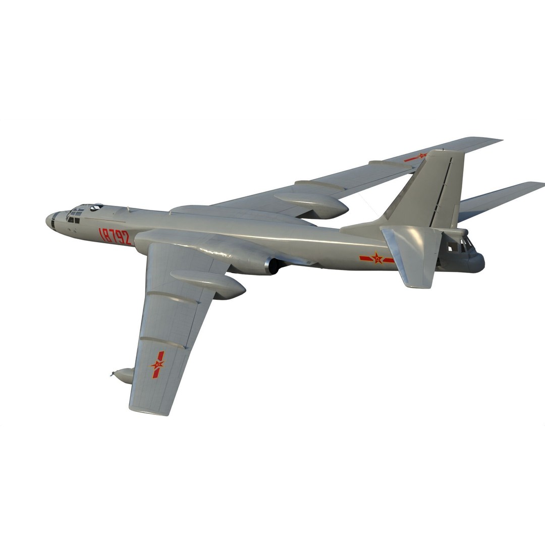 Xian H-6U 3D Model – Military Aircraft, FBX, PBR Textures - View 7