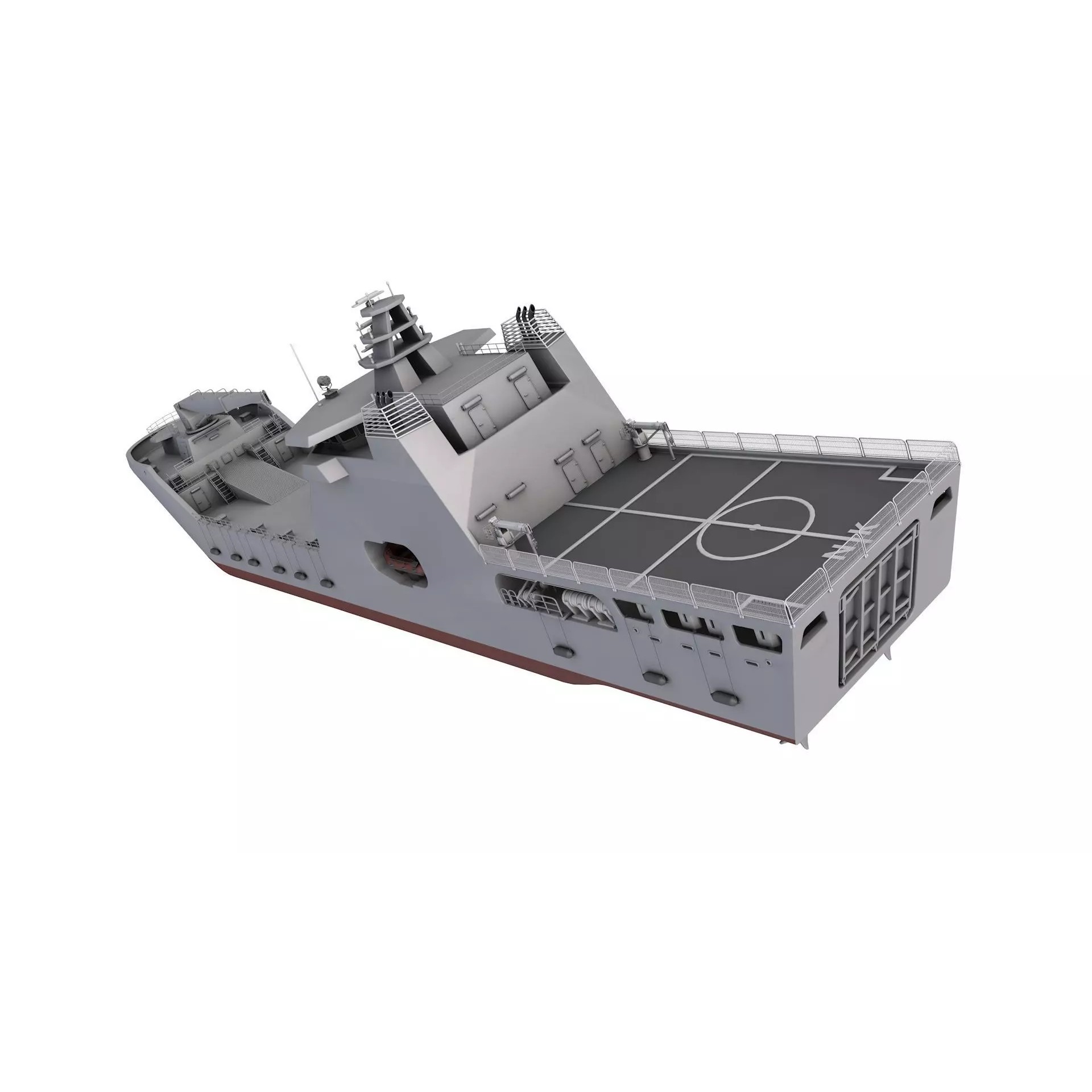 LST 100 - Low-Poly Game-Ready 3D Model - View 3