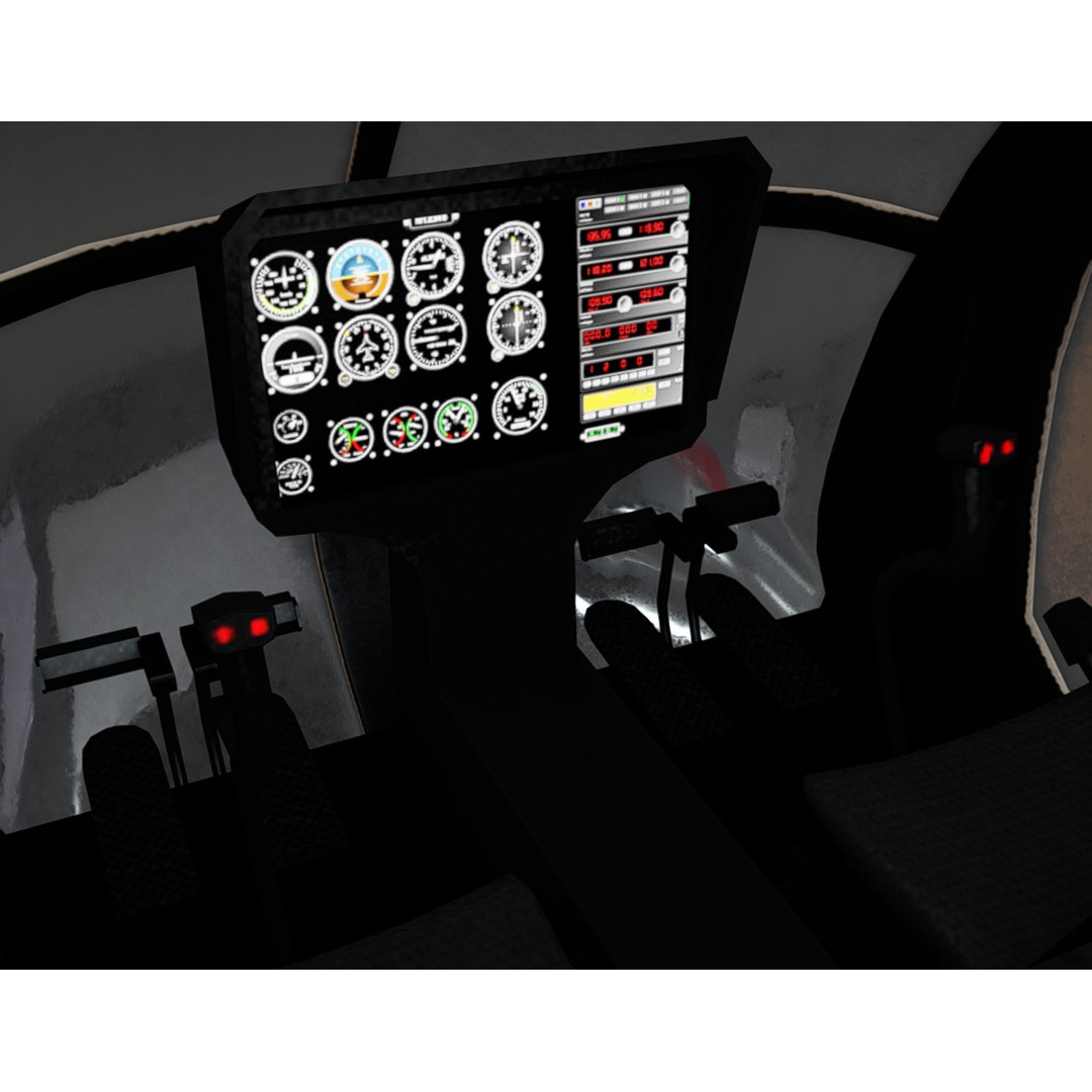 Hughes OH-6 3D Model – Low Poly Helicopter with PBR Textures - View 10