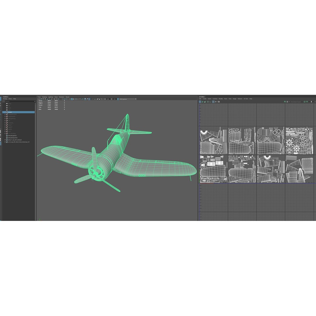 WWI WWII Fighter Planes Bundle 3D Model – Low Poly Game Asset, FBX, OBJ - View 13