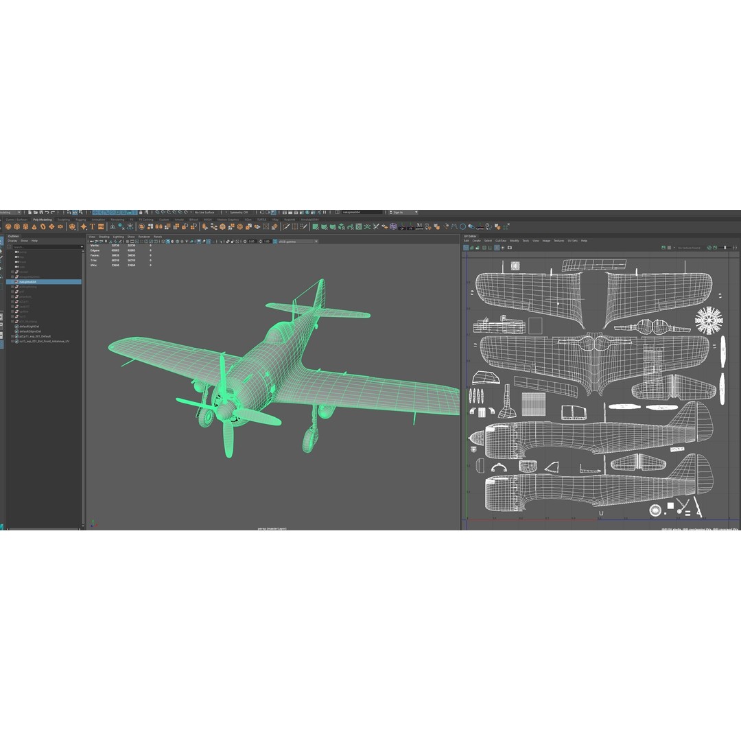 WWI WWII Fighter Planes Bundle 3D Model – Low Poly Game Asset, FBX, OBJ - View 18