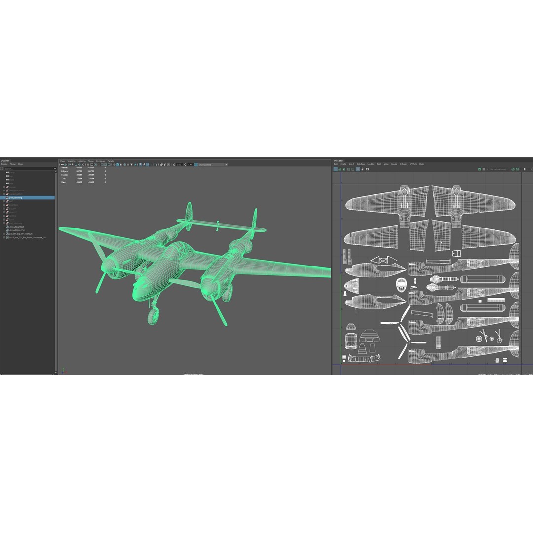 WWI WWII Fighter Planes Bundle 3D Model – Low Poly Game Asset, FBX, OBJ - View 20