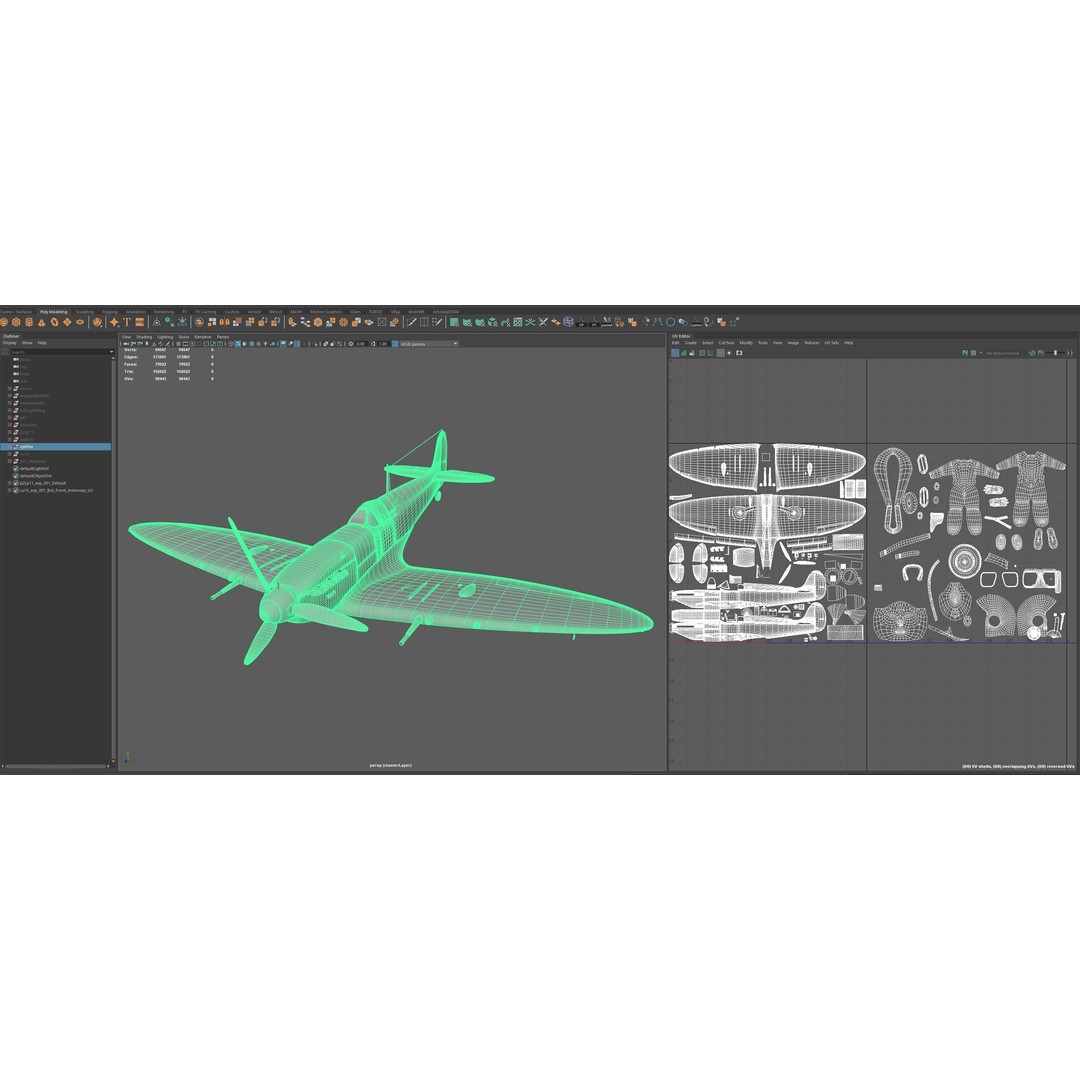 WWI WWII Fighter Planes Bundle 3D Model – Low Poly Game Asset, FBX, OBJ - View 33