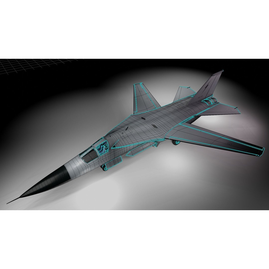 General Dynamics F-111 Aardvark 3D Model – Low Poly Game Asset, FBX