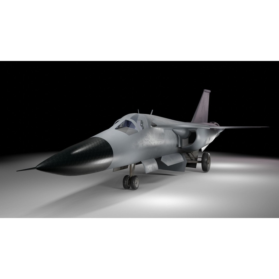 General Dynamics F-111 Aardvark 3D Model – Low Poly Game Asset, FBX - View 5