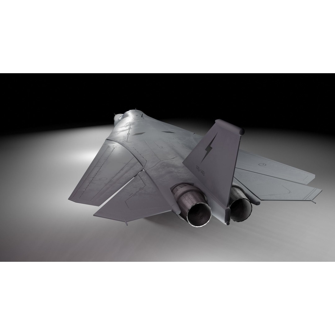 General Dynamics F-111 Aardvark 3D Model – Low Poly Game Asset, FBX - View 6