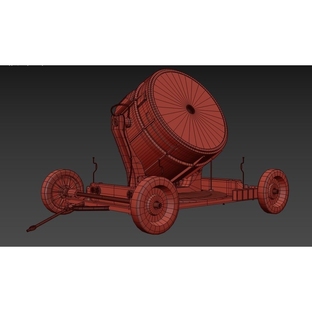 Searchlight 3D Model – Low Poly Aircraft Spotlight, PBR, FBX - View 12