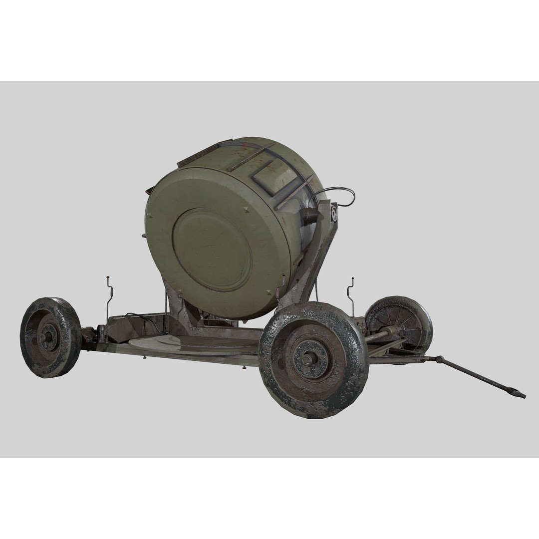 Searchlight 3D Model – Low Poly Aircraft Spotlight, PBR, FBX - View 9