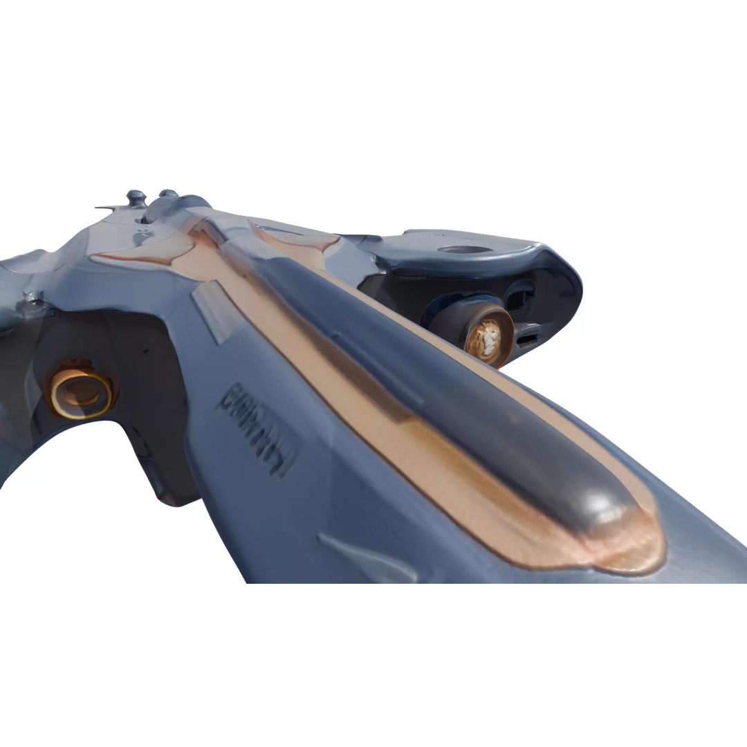 SkyRacer X9 3D Model – Low Poly Futuristic Hovercraft, FBX - View 15
