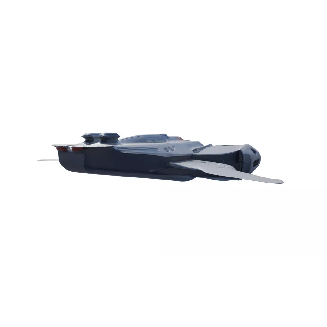 SkyRacer X9 3D Model – Low Poly Futuristic Hovercraft, FBX - View 18
