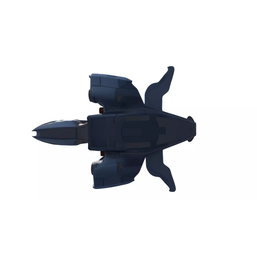 SkyRacer X9 3D Model – Low Poly Futuristic Hovercraft, FBX - View 20