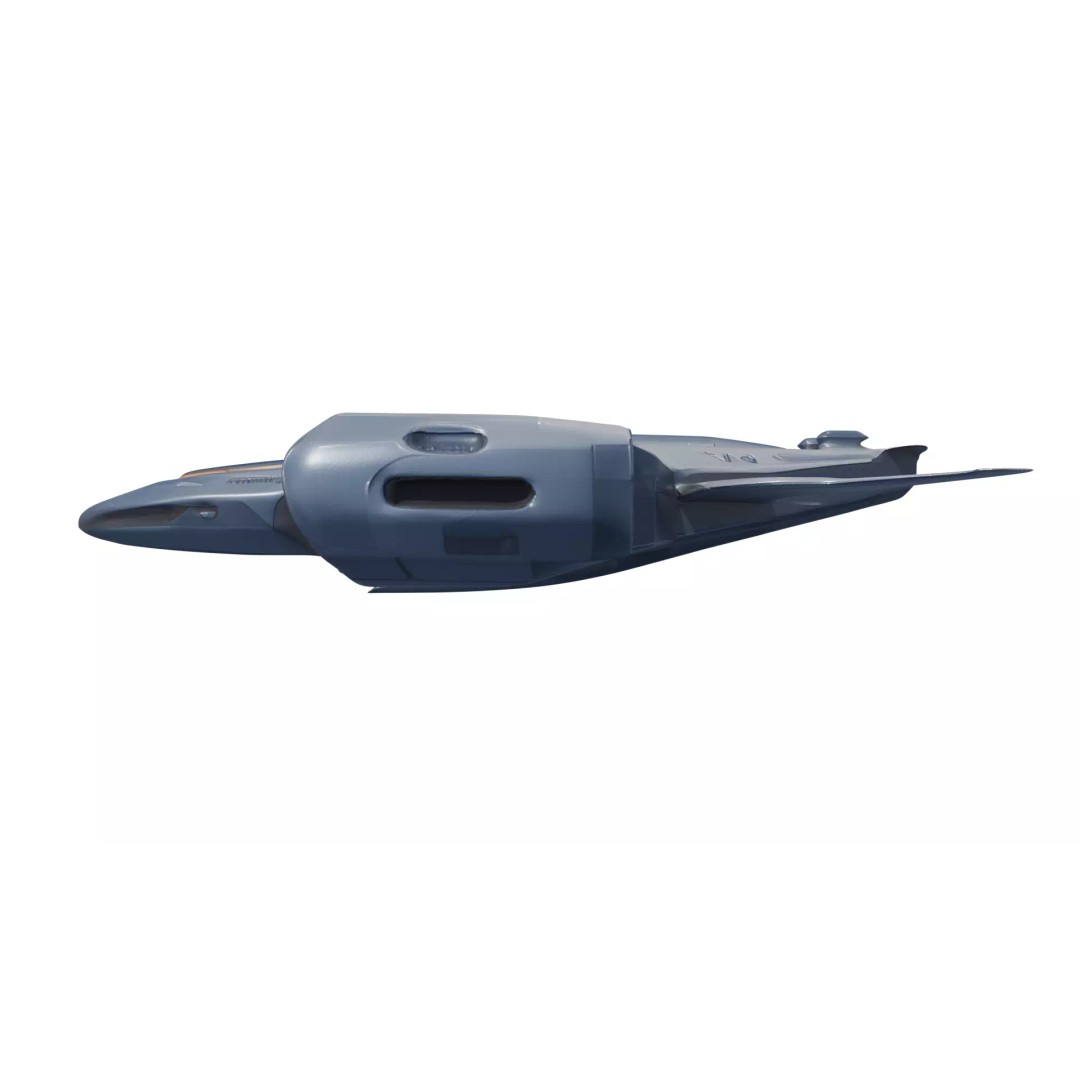 SkyRacer X9 3D Model – Low Poly Futuristic Hovercraft, FBX - View 21