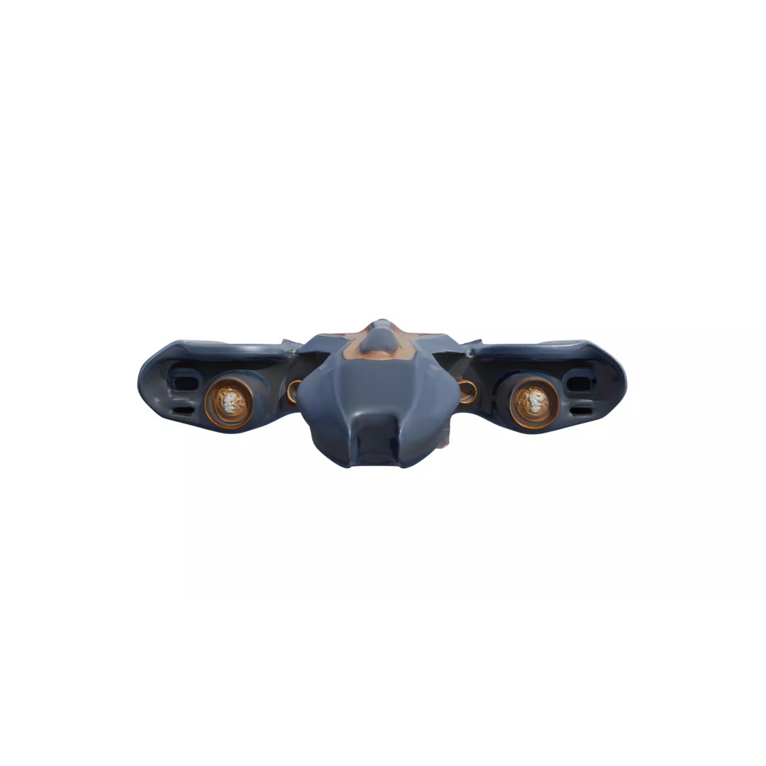 SkyRacer X9 3D Model – Low Poly Futuristic Hovercraft, FBX - View 8