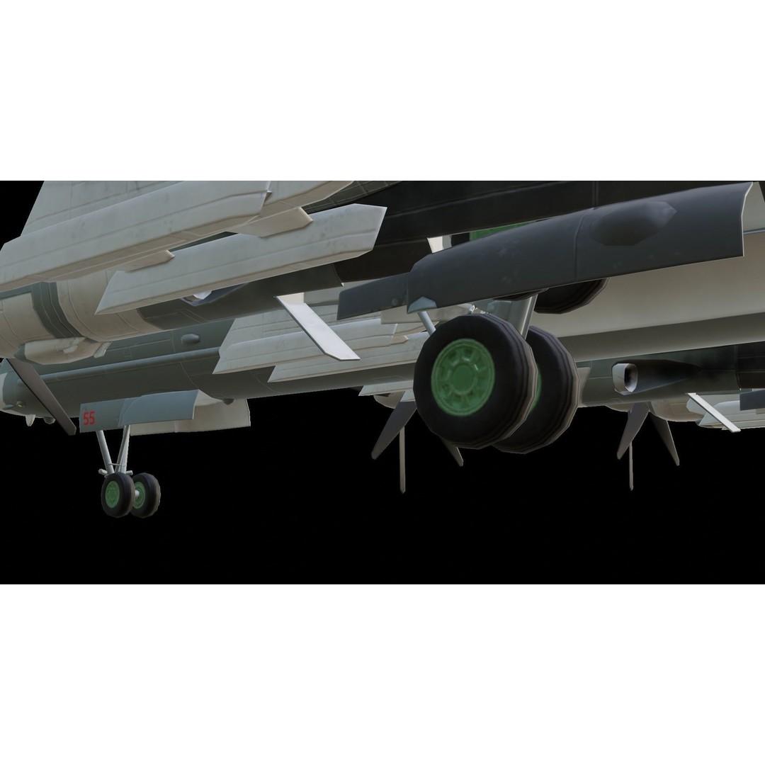 Tupolev Tu-95 3D Model – Low Poly Military Aircraft, FBX - View 8