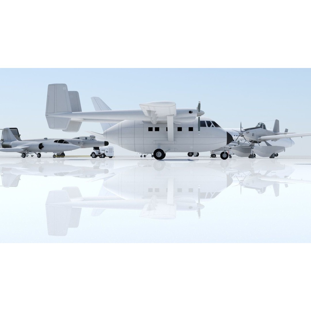 IAI ARAVA Utility Turboprop 3D Model – Low Poly Static Aircraft Asset - View 11