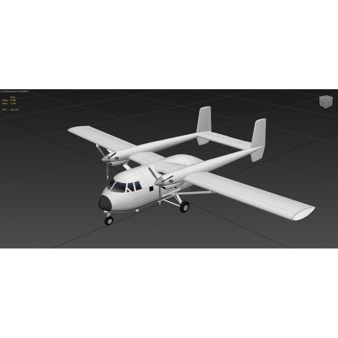 IAI ARAVA Utility Turboprop 3D Model – Low Poly Static Aircraft Asset - View 12