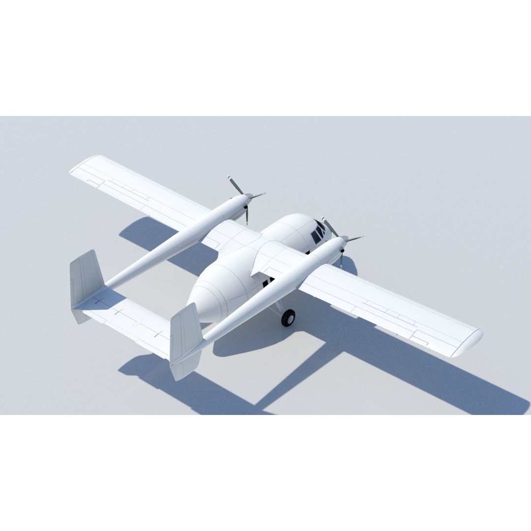 IAI ARAVA Utility Turboprop 3D Model – Low Poly Static Aircraft Asset - View 6