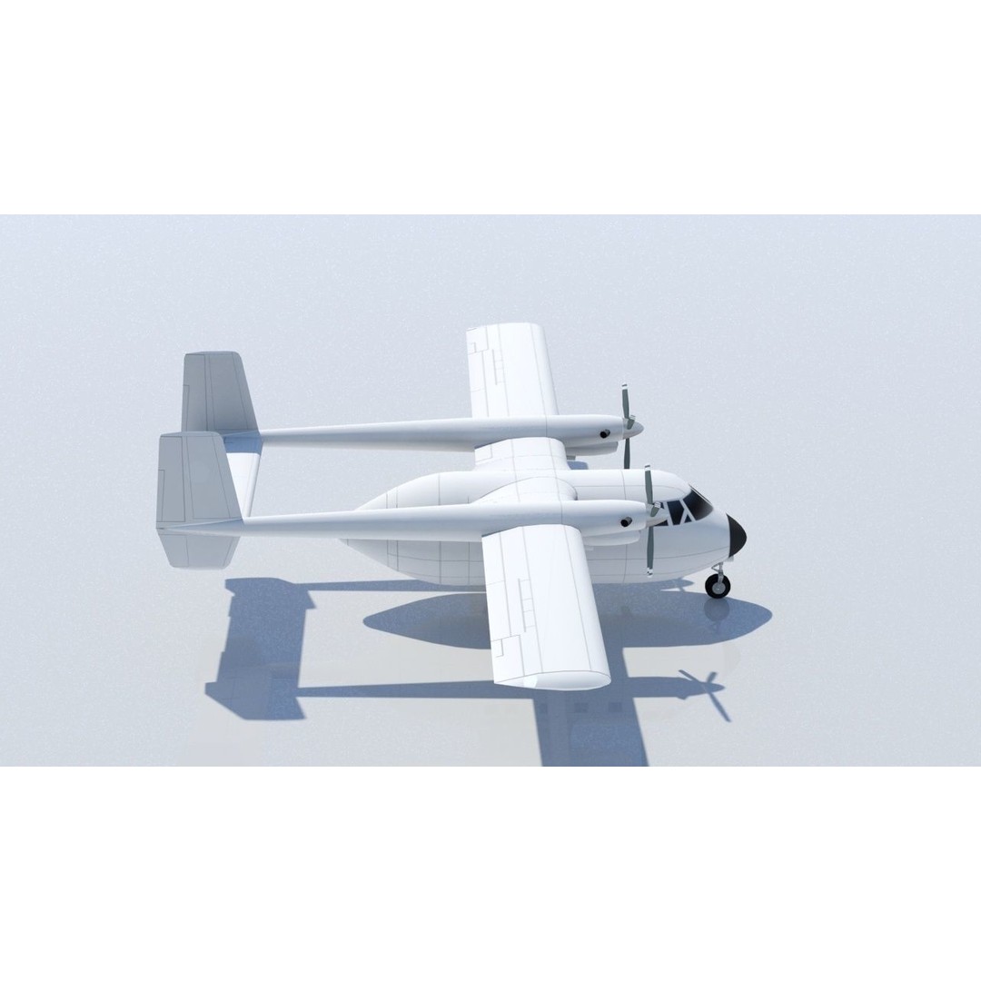 IAI ARAVA Utility Turboprop 3D Model – Low Poly Static Aircraft Asset - View 7