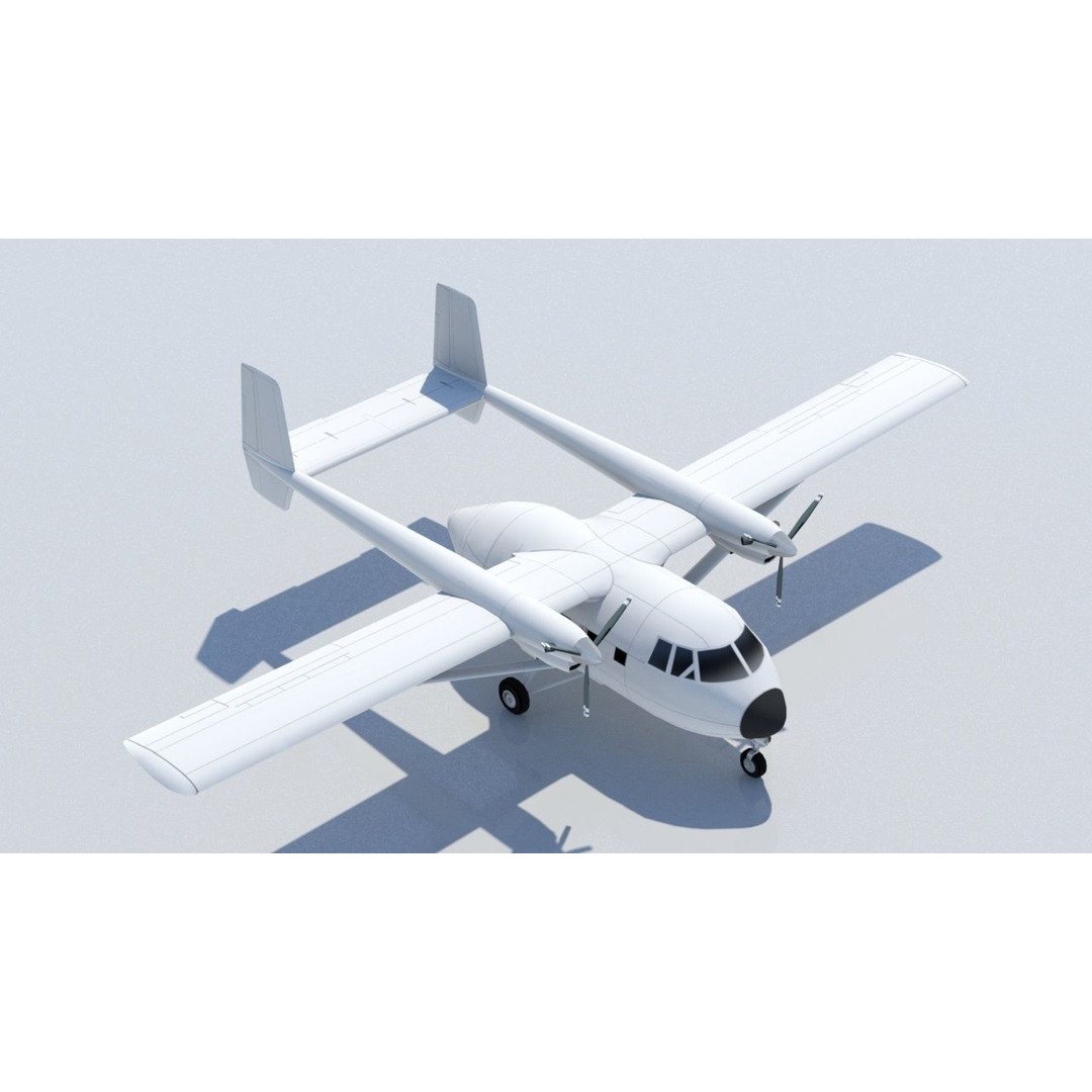 IAI ARAVA Utility Turboprop 3D Model – Low Poly Static Aircraft Asset - View 8