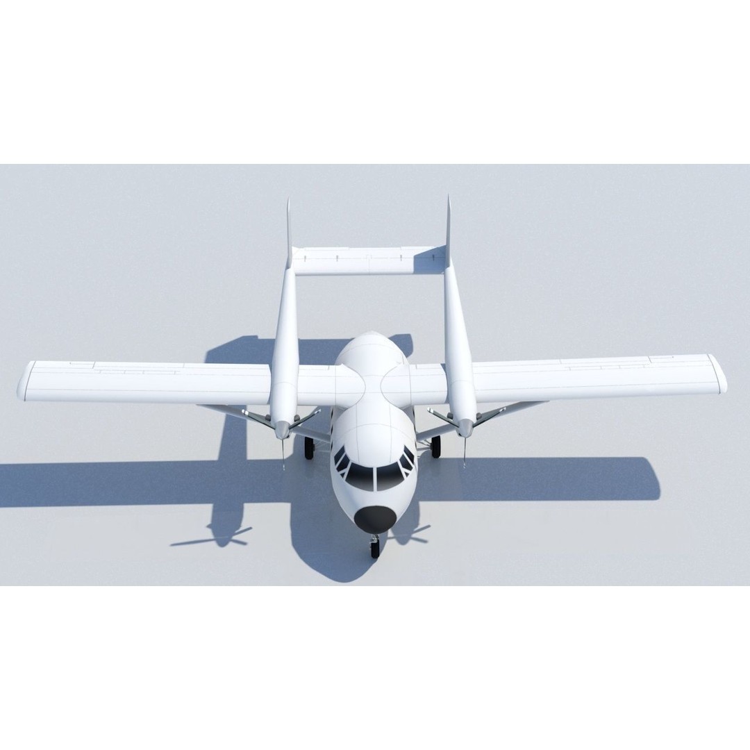IAI ARAVA Utility Turboprop 3D Model – Low Poly Static Aircraft Asset - View 9