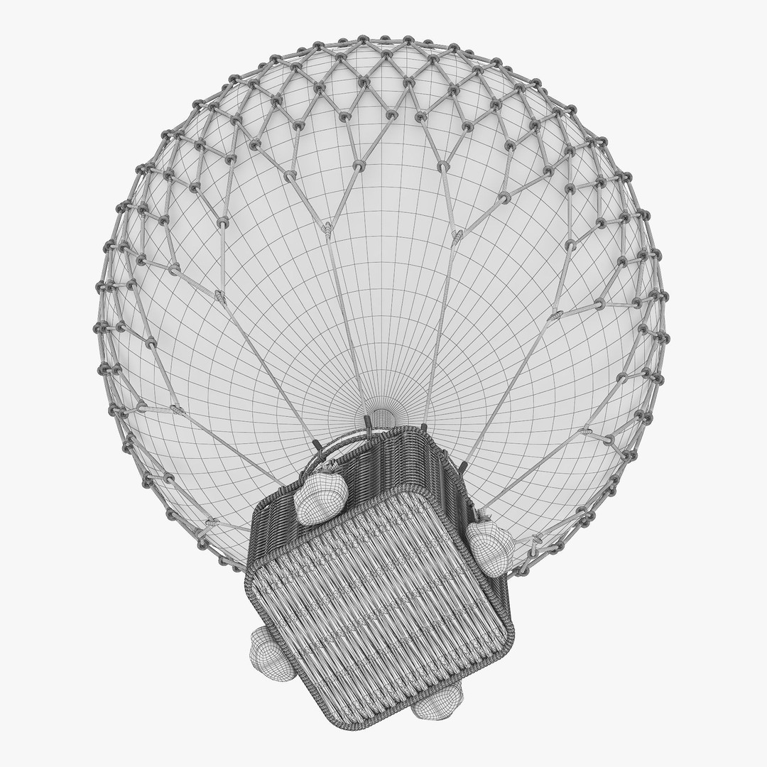 Hot Air Balloon 3D Model – High Poly PBR Asset, FBX, OBJ