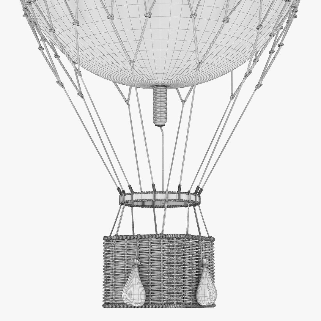 Hot Air Balloon 3D Model – High Poly PBR Asset, FBX, OBJ - View 15