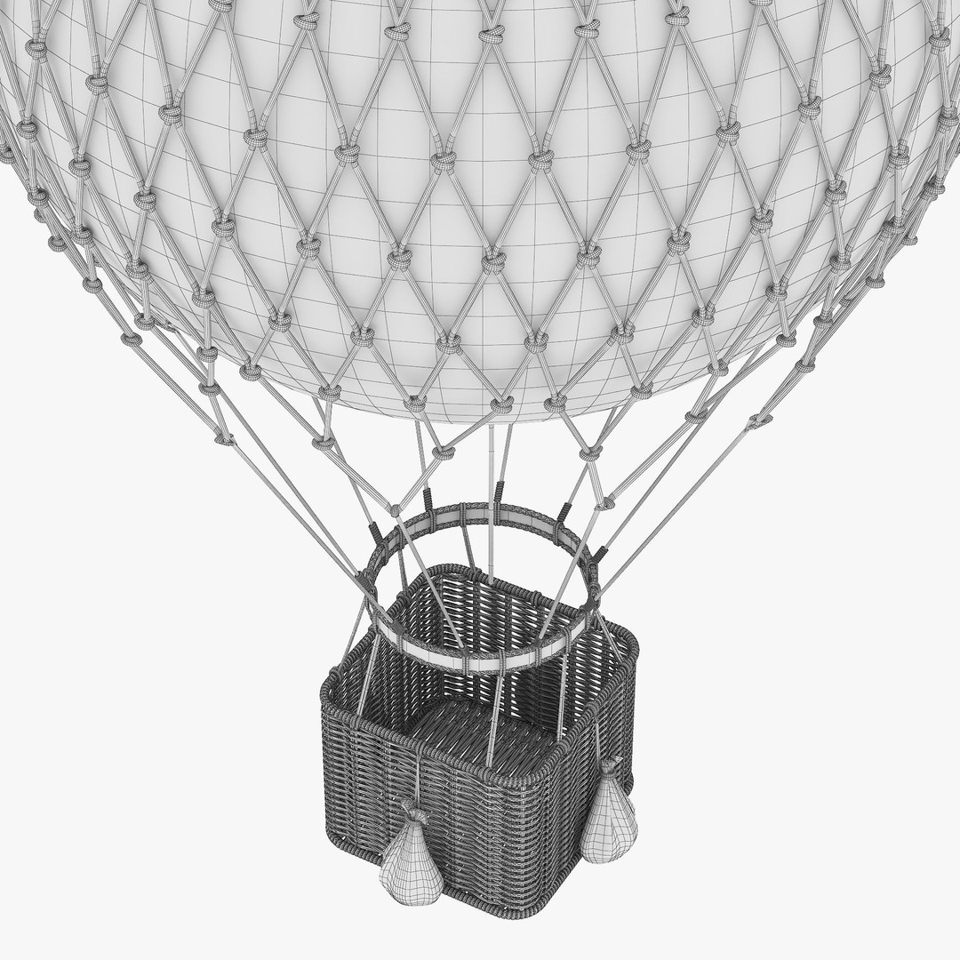 Hot Air Balloon 3D Model – High Poly PBR Asset, FBX, OBJ - View 16