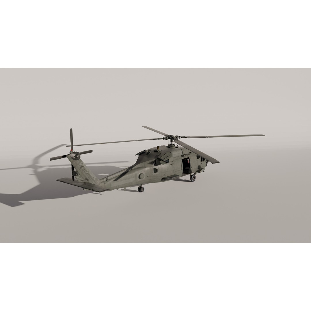 Seahawk Helicopter 3D Model – High Poly Military Aircraft, FBX & OBJ