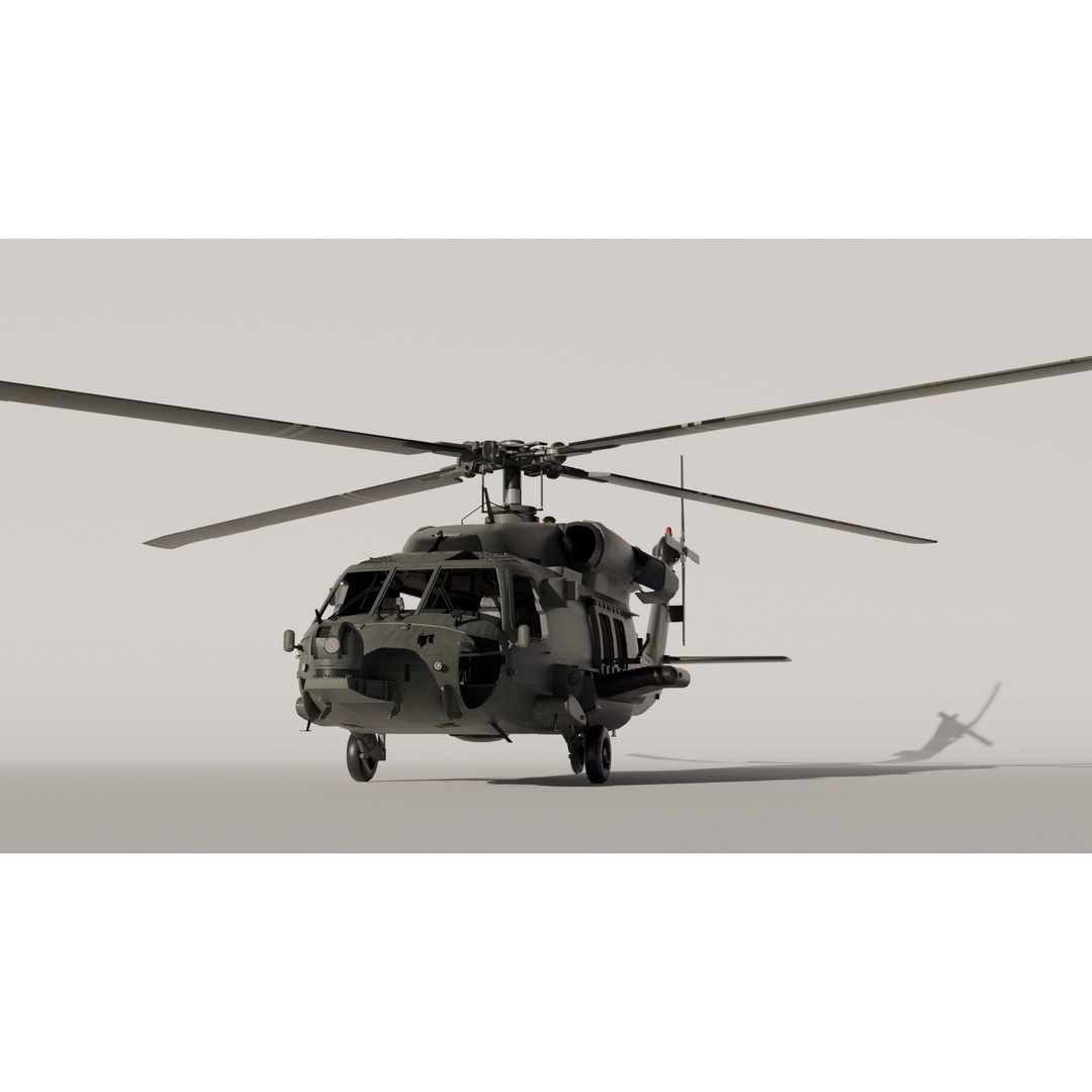 Seahawk Helicopter 3D Model – High Poly Military Aircraft, FBX & OBJ - View 3