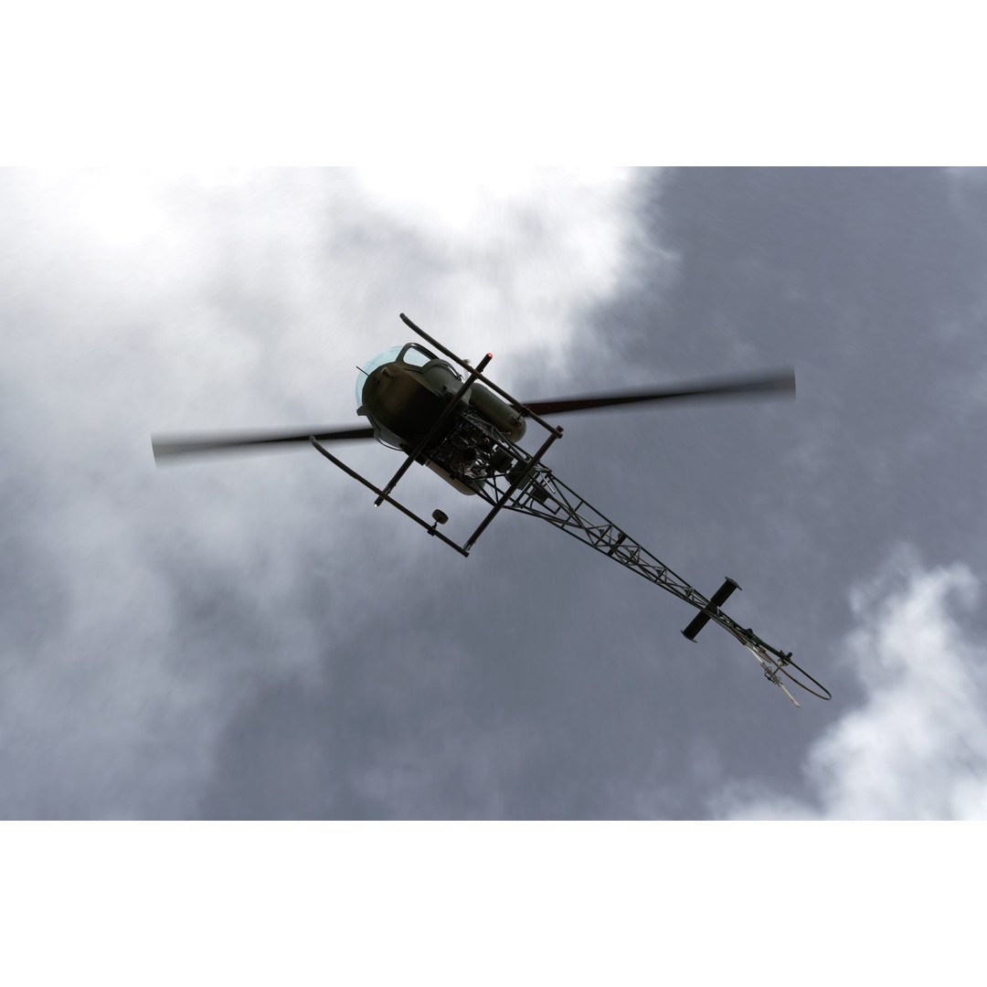 Bell 47G Helicopter 3D Model – Detailed Aircraft Asset, FBX - View 17