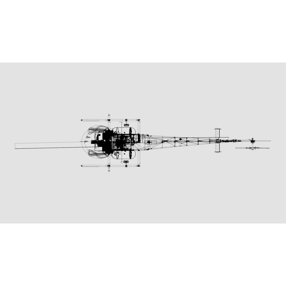 Bell 47G Helicopter 3D Model – Detailed Aircraft Asset, FBX - View 9