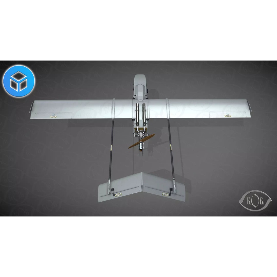 FP-1 UAV 3D Model – Detailed Ukrainian Long-Range Drone, FBX, OBJ - View 10