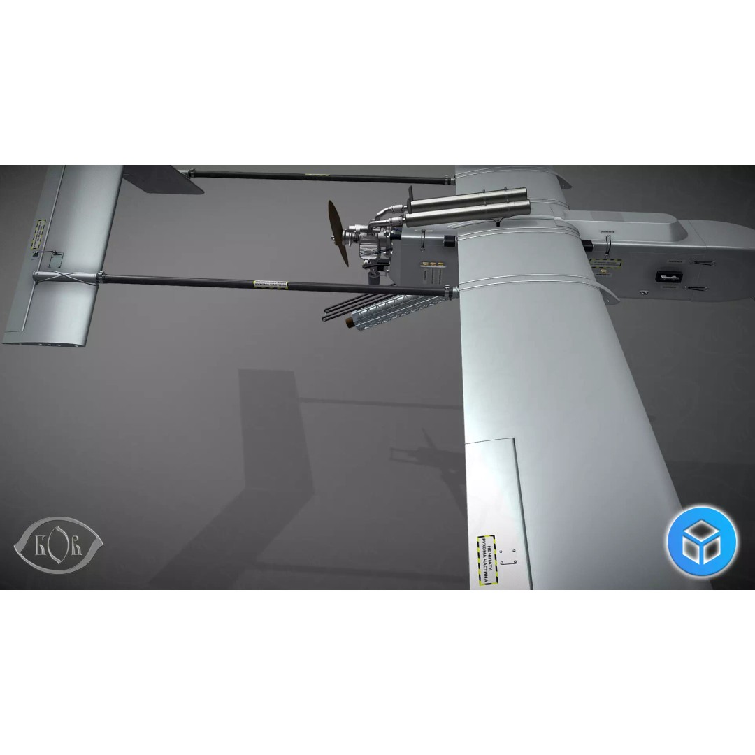 FP-1 UAV 3D Model – Detailed Ukrainian Long-Range Drone, FBX, OBJ - View 11