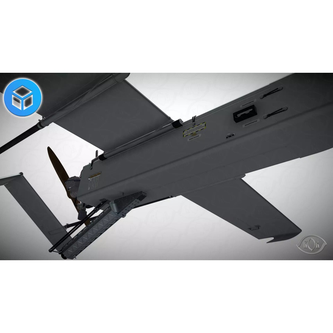 FP-1 UAV 3D Model – Detailed Ukrainian Long-Range Drone, FBX, OBJ - View 14