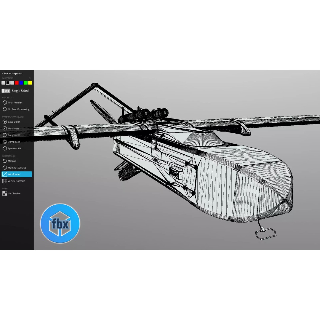 FP-1 UAV 3D Model – Detailed Ukrainian Long-Range Drone, FBX, OBJ - View 21