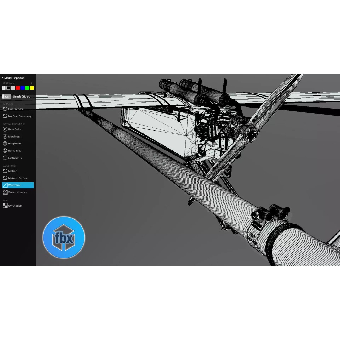 FP-1 UAV 3D Model – Detailed Ukrainian Long-Range Drone, FBX, OBJ - View 22
