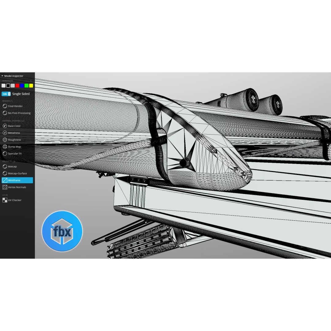 FP-1 UAV 3D Model – Detailed Ukrainian Long-Range Drone, FBX, OBJ - View 24