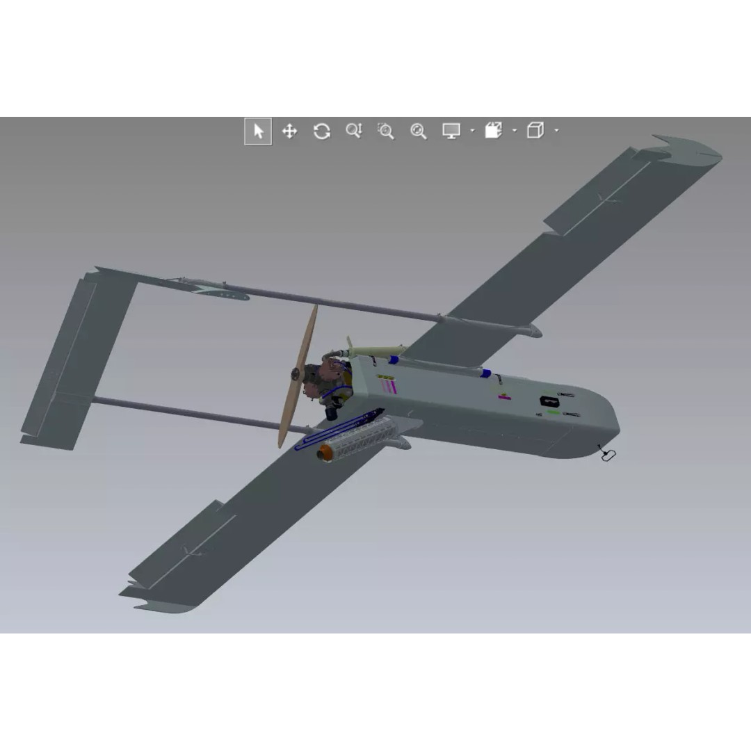 FP-1 UAV 3D Model – Detailed Ukrainian Long-Range Drone, FBX, OBJ - View 27
