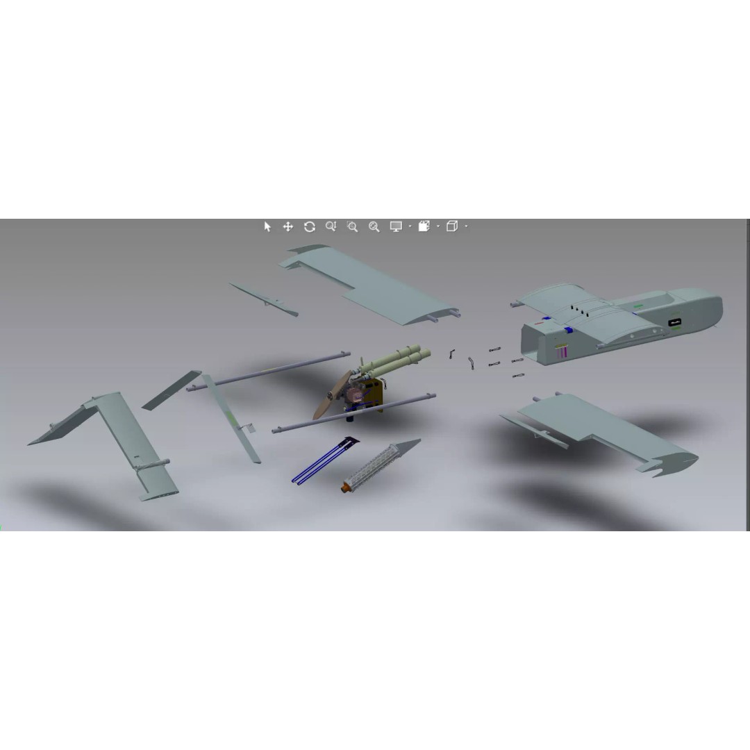 FP-1 UAV 3D Model – Detailed Ukrainian Long-Range Drone, FBX, OBJ - View 28