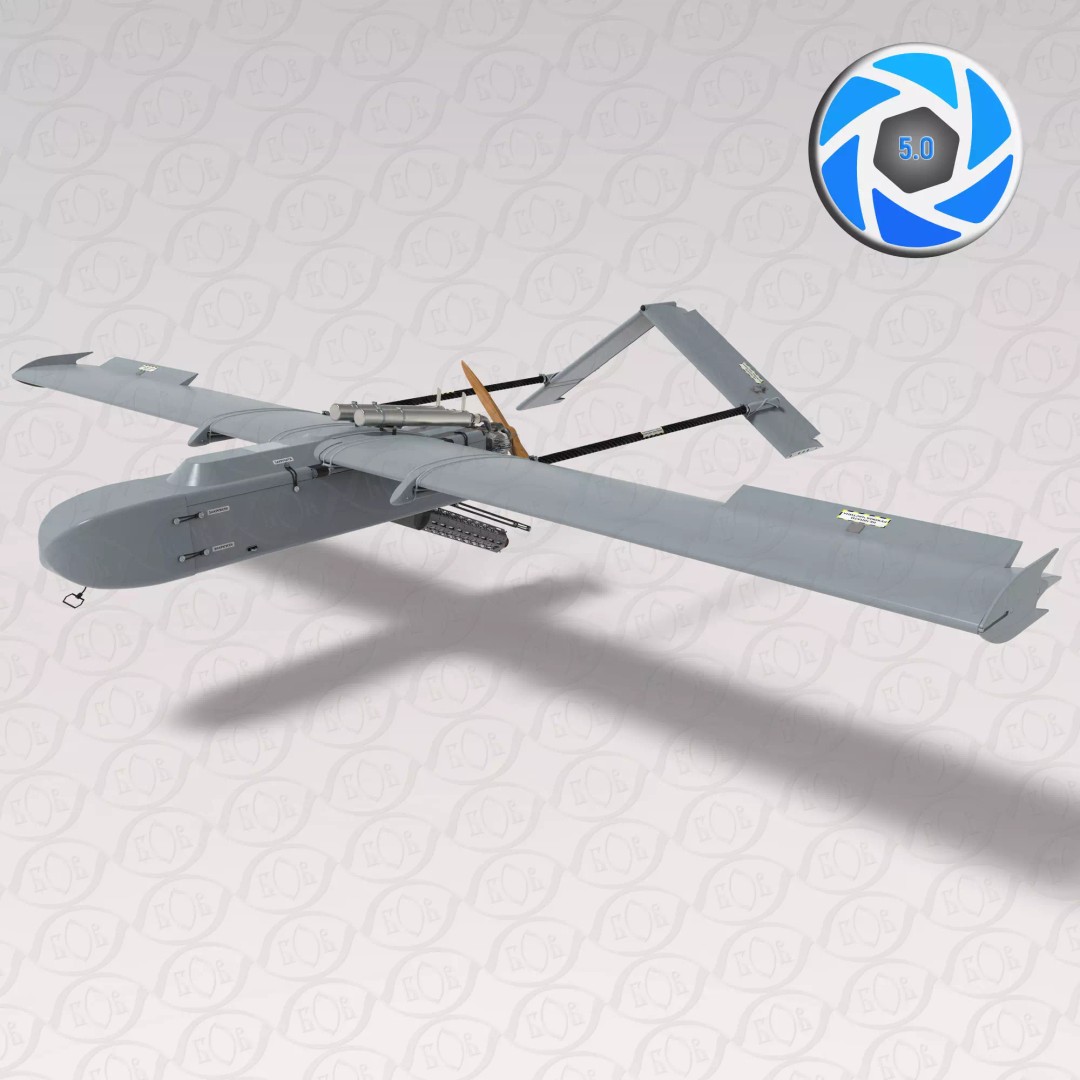 FP-1 UAV 3D Model – Detailed Ukrainian Long-Range Drone, FBX, OBJ - View 3