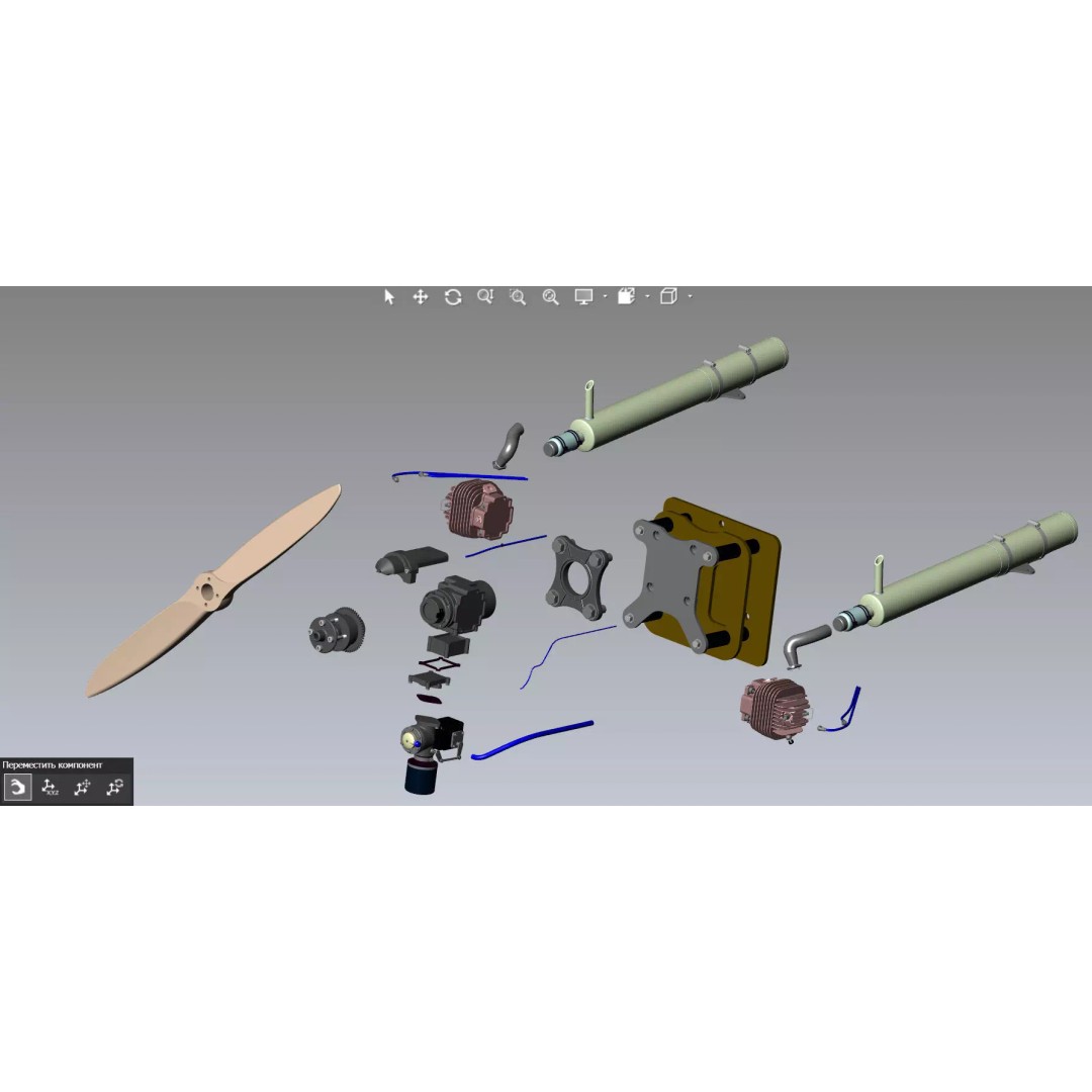 FP-1 UAV 3D Model – Detailed Ukrainian Long-Range Drone, FBX, OBJ - View 31