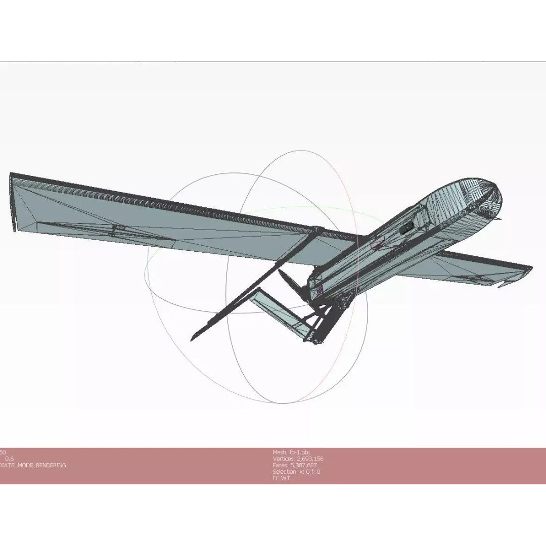 FP-1 UAV 3D Model – Detailed Ukrainian Long-Range Drone, FBX, OBJ - View 35