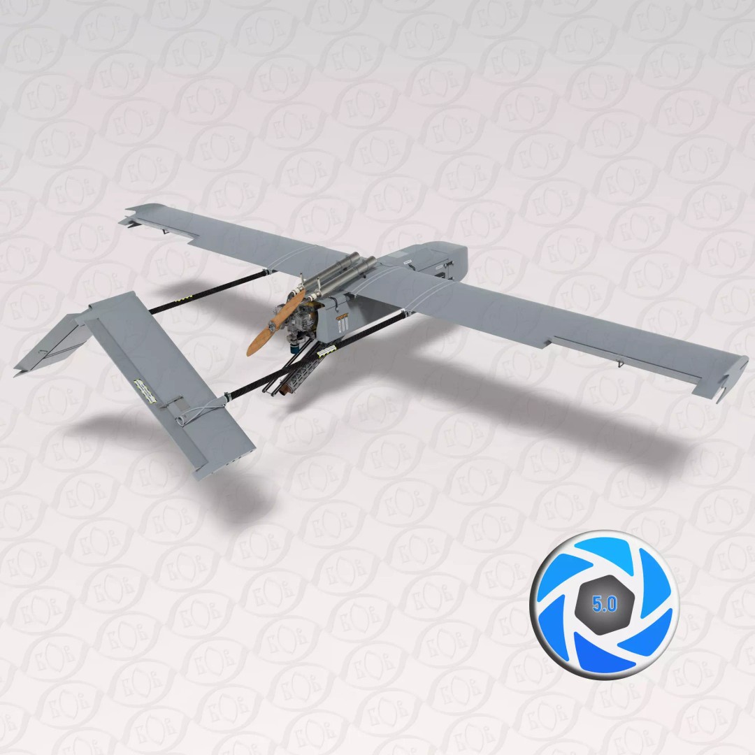 FP-1 UAV 3D Model – Detailed Ukrainian Long-Range Drone, FBX, OBJ - View 4