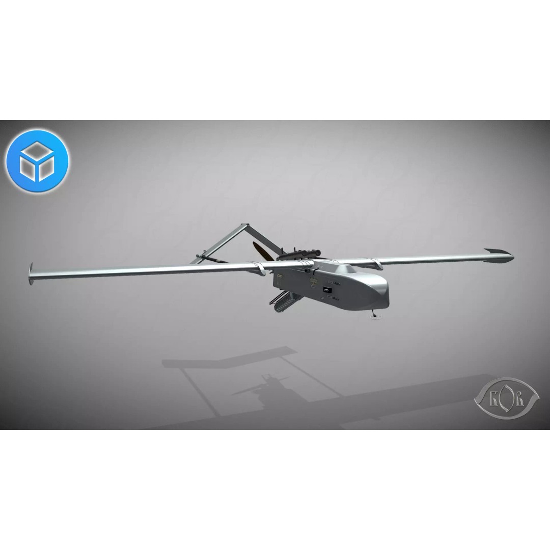 FP-1 UAV 3D Model – Detailed Ukrainian Long-Range Drone, FBX, OBJ - View 6