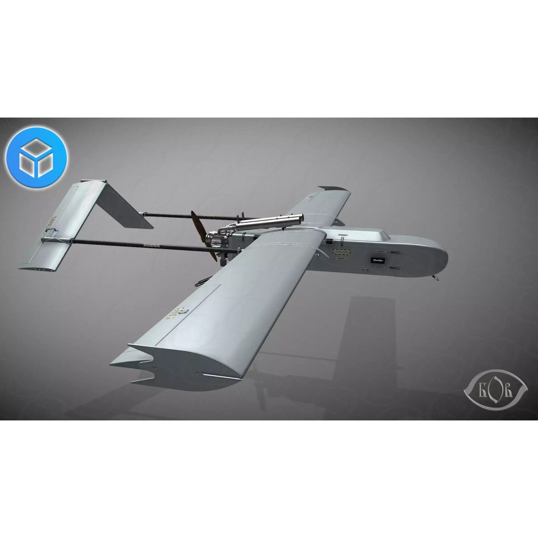 FP-1 UAV 3D Model – Detailed Ukrainian Long-Range Drone, FBX, OBJ - View 7