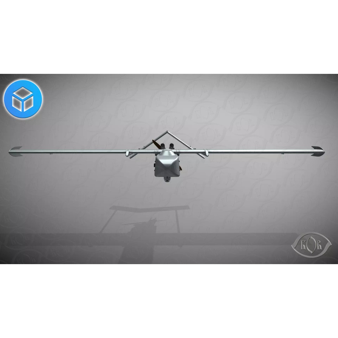 FP-1 UAV 3D Model – Detailed Ukrainian Long-Range Drone, FBX, OBJ - View 8