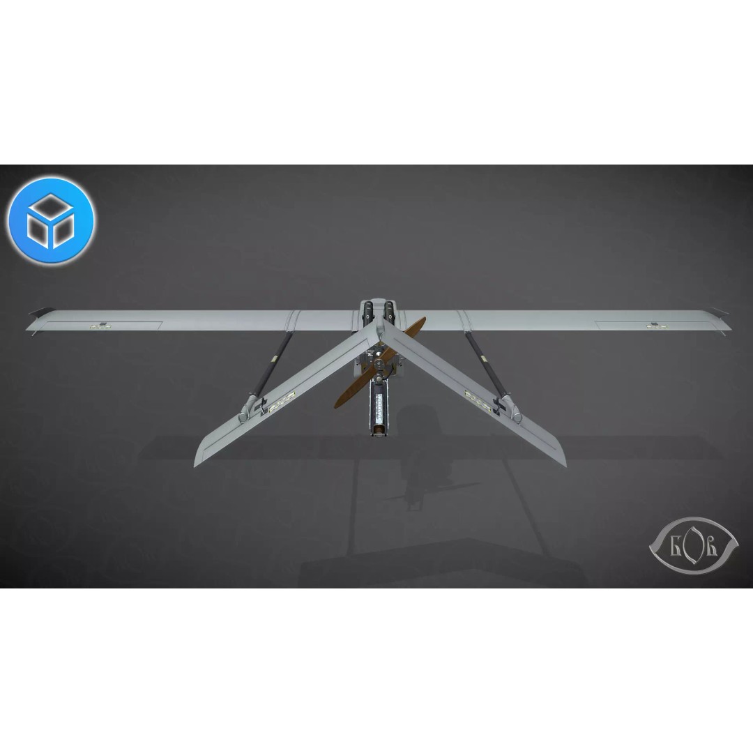 FP-1 UAV 3D Model – Detailed Ukrainian Long-Range Drone, FBX, OBJ - View 9