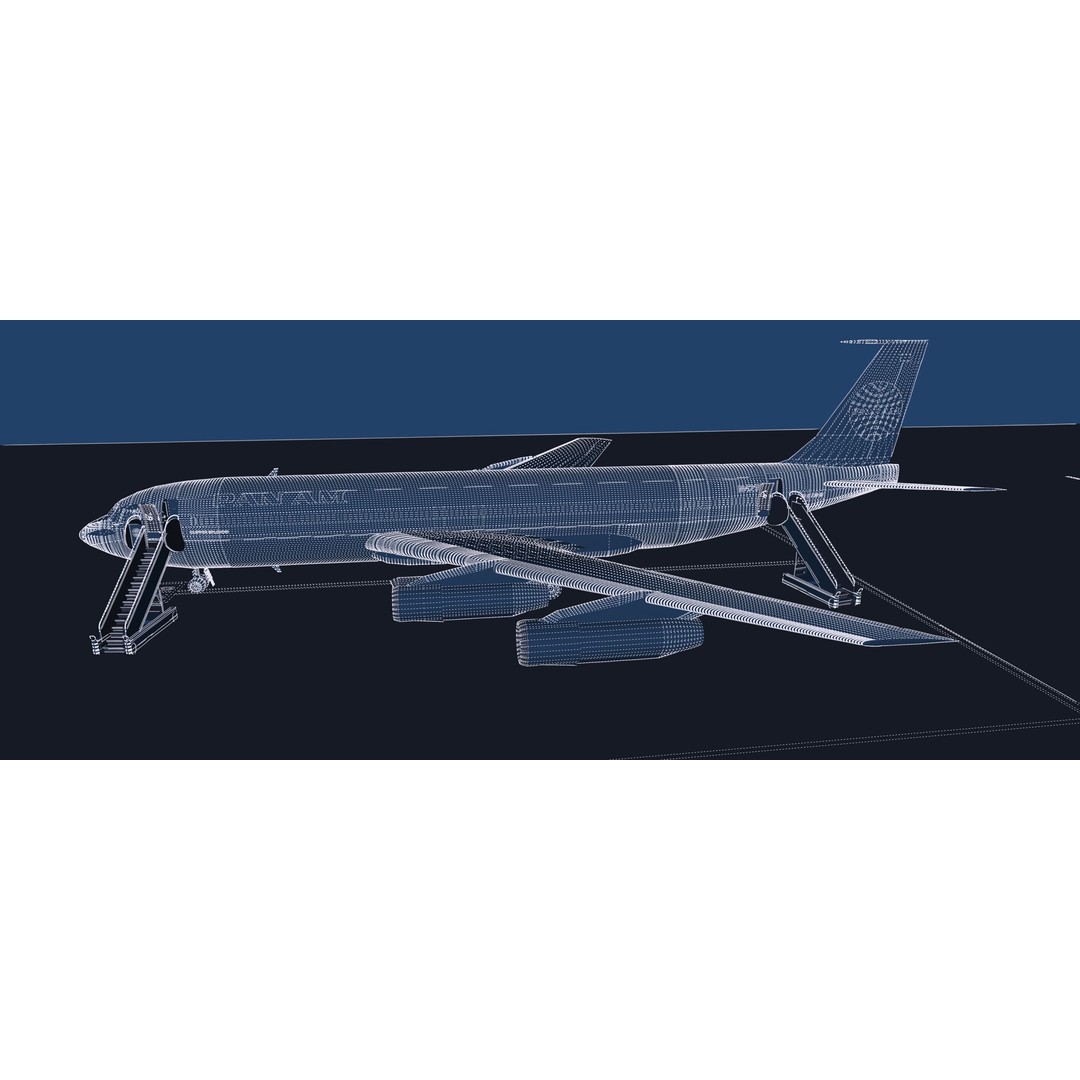 1970s Boeing 707 and 747 3D Model – Textured Aircraft for Lumion